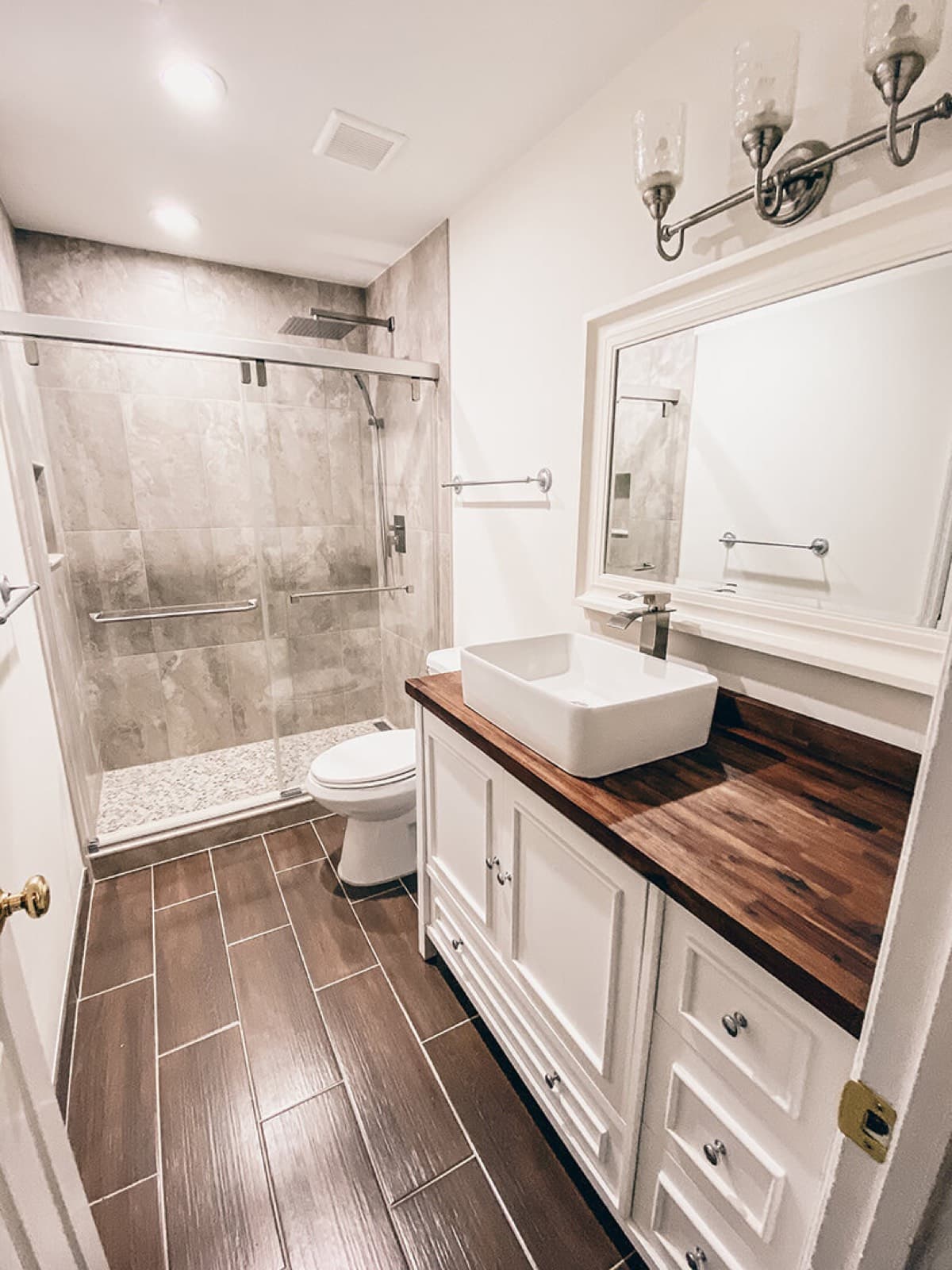 Custom bathroom countertop installation